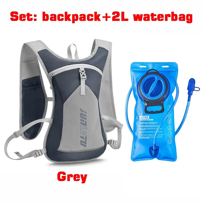 Outdoor Cycling Hydration Backpack 2L Big Caliber Water Bag Rucksack Foldable Waterbag Knapsack Bicycle Bladder Packsack Set