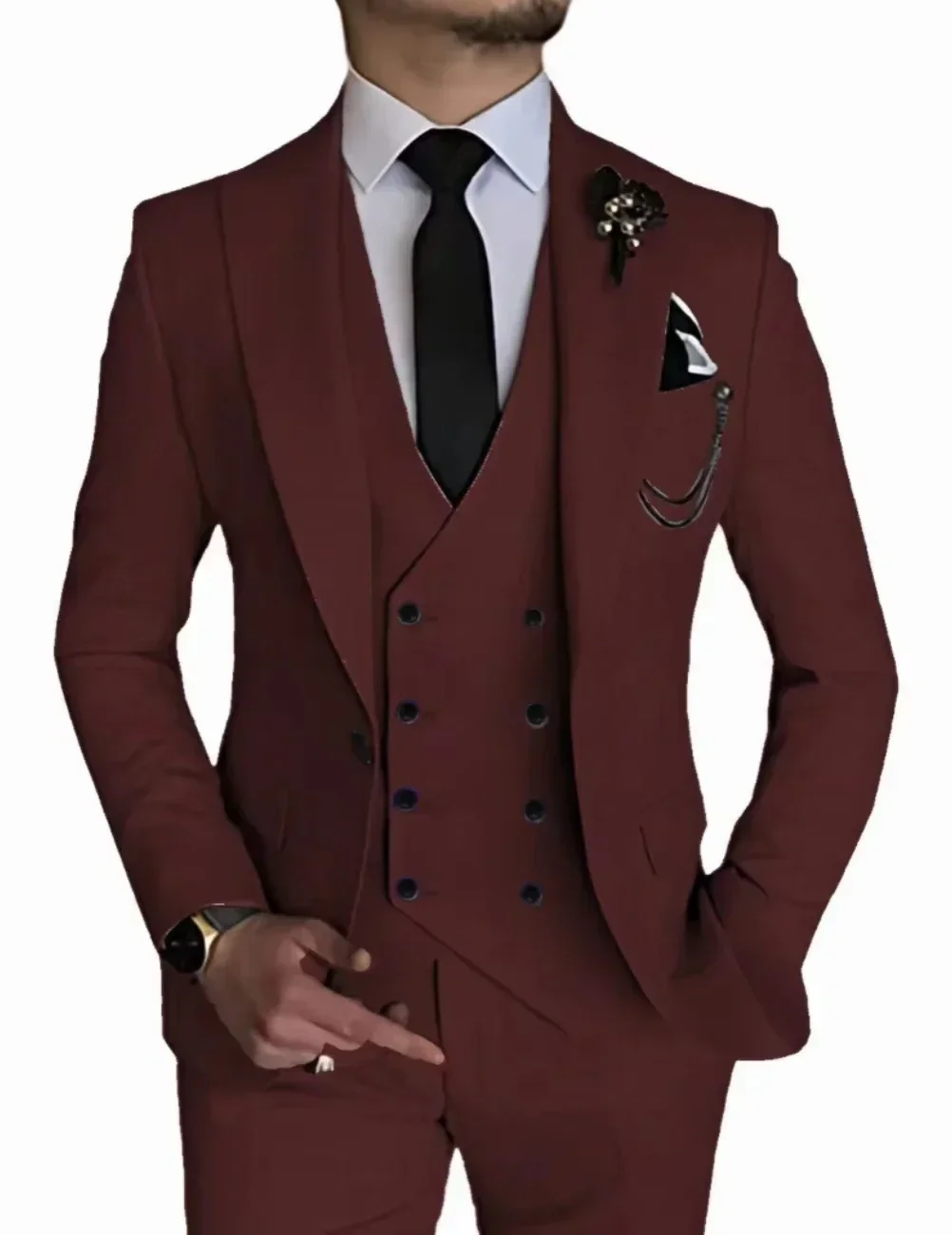 wine red 3pcs