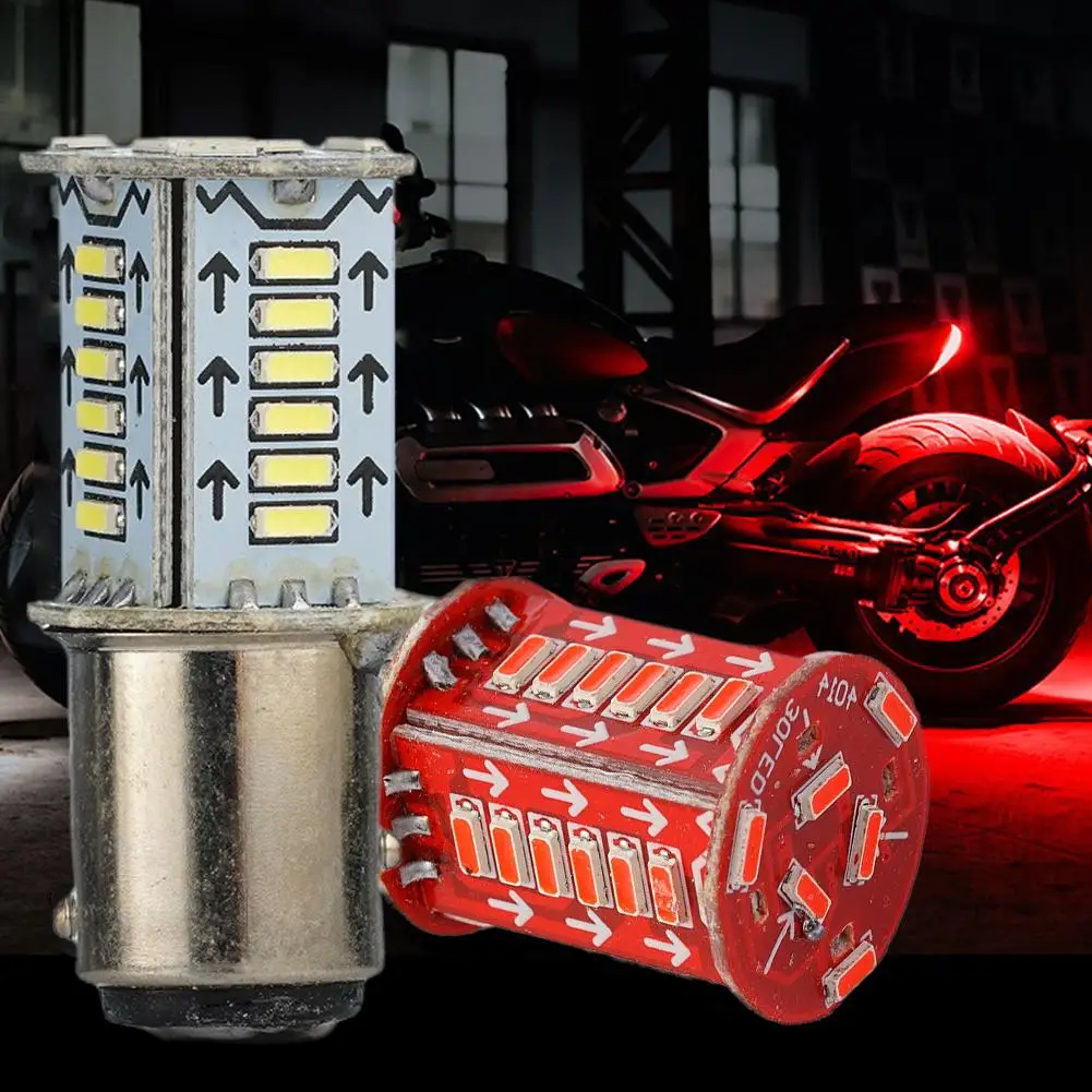 1pc Motorcycle Tail Light ForDC 12V High Brightness Light Flash Strobe Taillights Brake LED Flowing Motorbike Brake 30SMD B A4I6