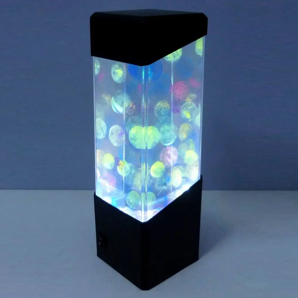 Hot Jellyfish Water Ball Aquarium Box LED Lights Lamp Relax Bedside Mood Light For Home Decoration Magic Lamp Gift Fast Delivery