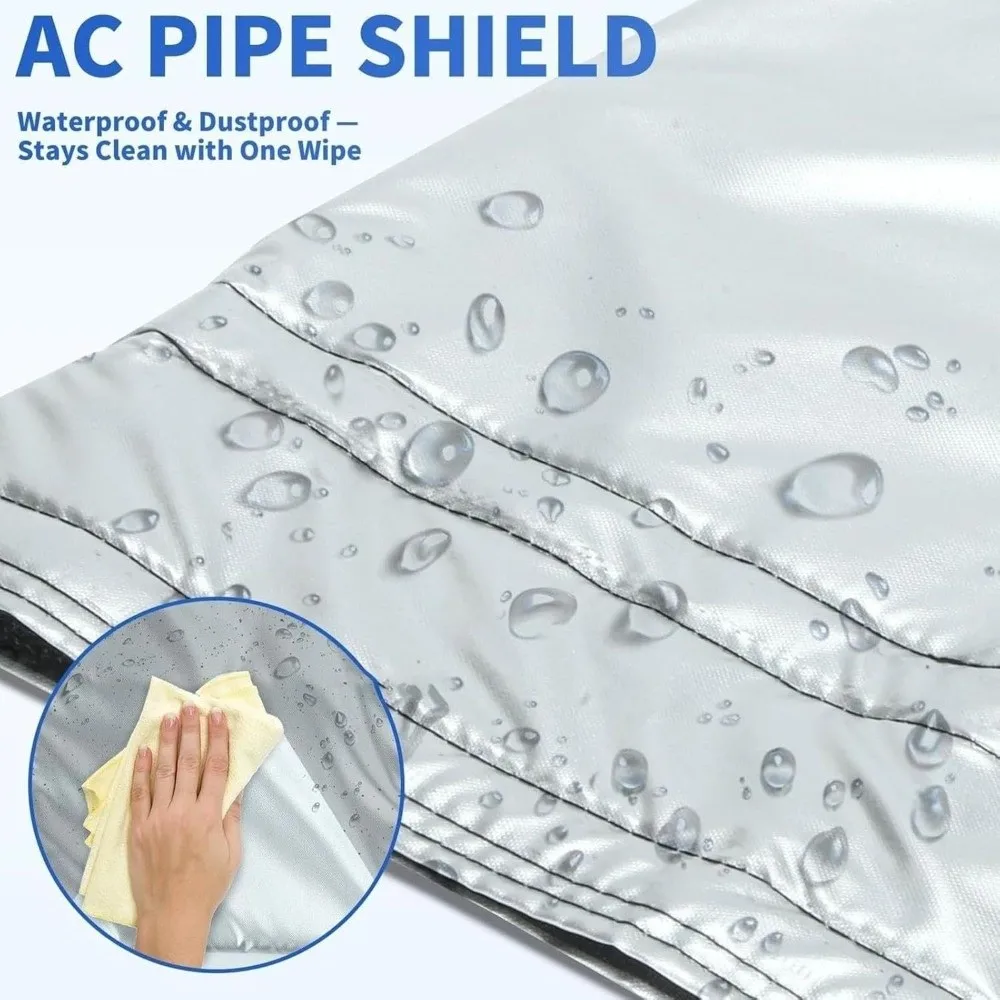 

Waterproof Material Air Conditioner Hose Cover Adjustable Dustproof Exhaust Pipe Protection Cover Energy Saving Heat Insulation