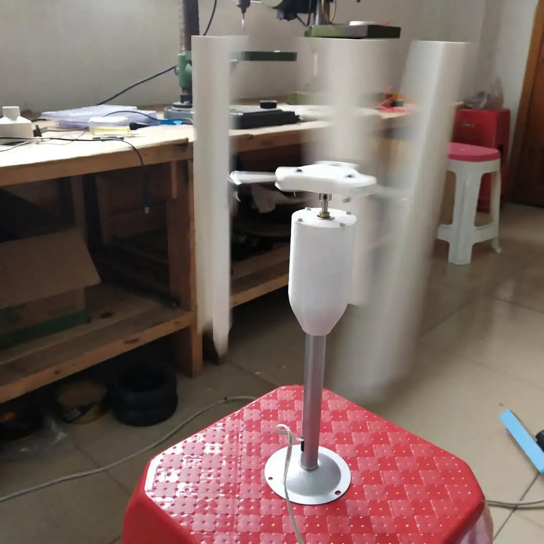 Vertical Axis Wind Turbine Model Three-phase Permanent Magnet Generator Windmill Toy Night Light Production DIY Display