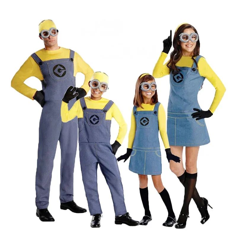 Children's Day God Thief Dad Puppet Parent Child Dress up as Adult Male and Female Cos Little Yellow Man Clothes Glasses