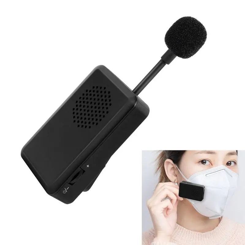 

2022 New Wireless Lapel Mask Microphone Raised Voices Bluetooth Speaker Portable Mini 400mAh 5 Hours Lavalier MIC Release Record