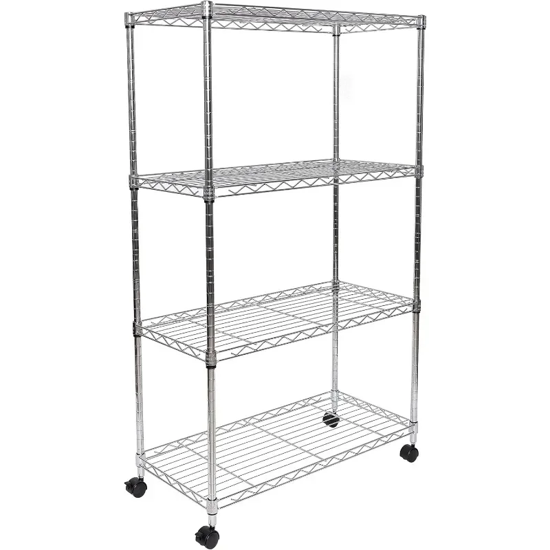 Solid Steel Wire Shelving Storage Unit Adjustable Shelves Organizer Rack,  30