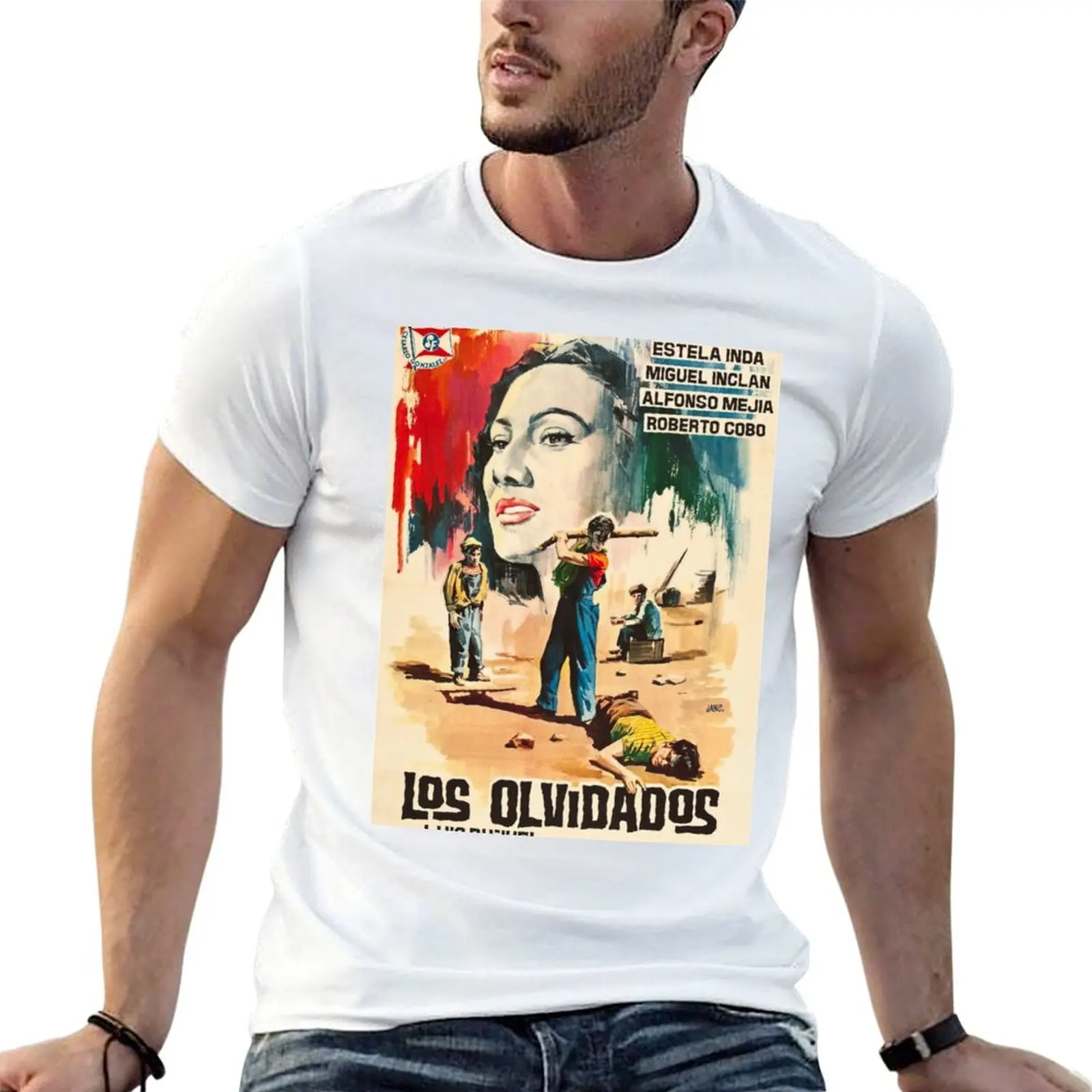 

Los plain vintage for for t-shirt black man Olvidados shirts t man T-Shirt package cotton casual men