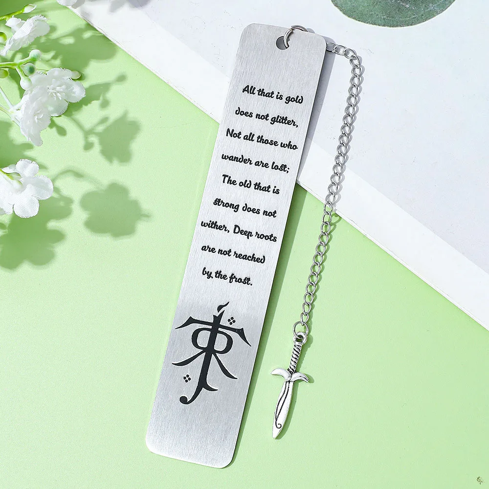 1pc marcadores de metal fantasia (caixa de presente) para amantes de livros, anéis de alto valor, folhas de elfo, fãs de livros góticos, presentes da academia escura