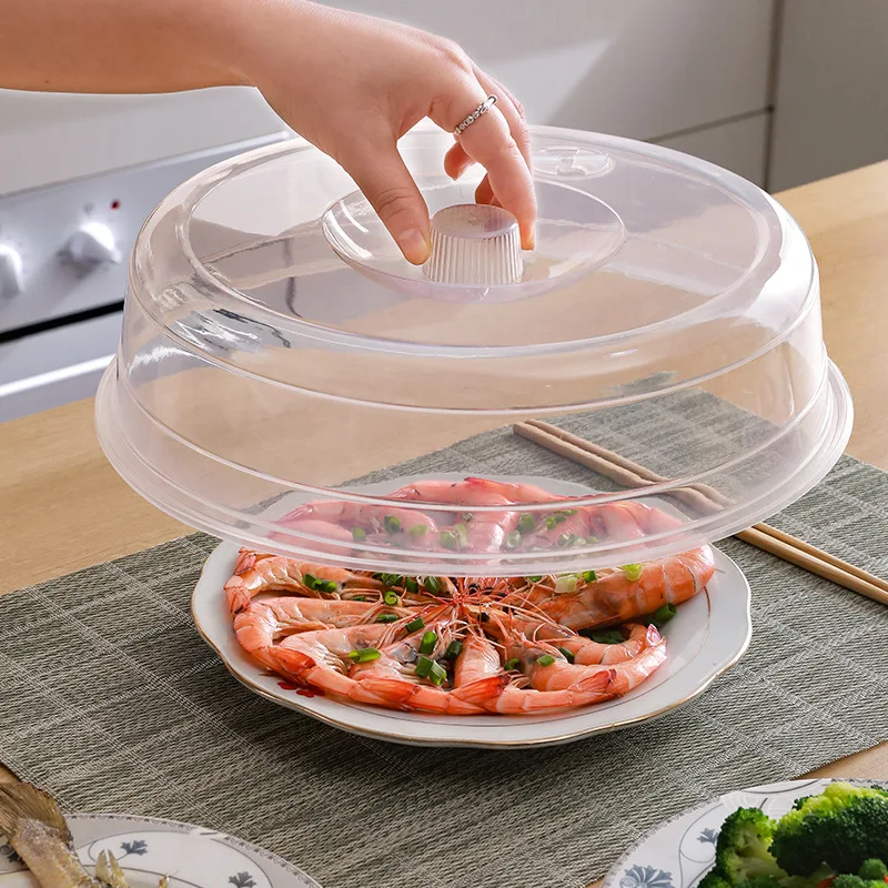 1 Set Transparent Round Plastic Bowl Lids Microwave Oil Lid Heating Sealing Food Preservation Lid Kitchen Tools Ferramentas