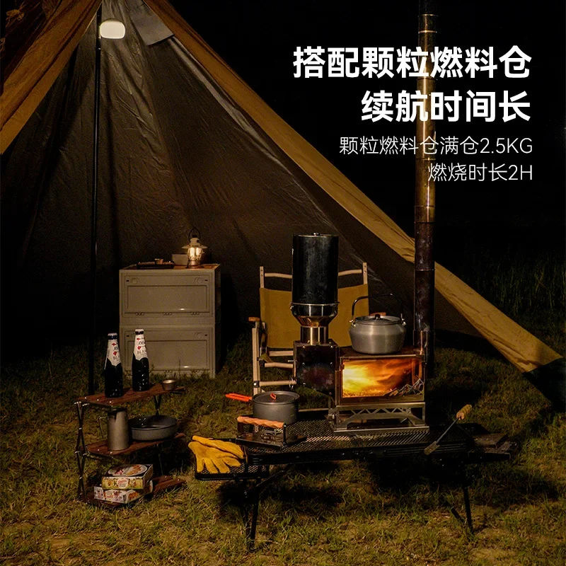 Outdoor Tribal wood stove Camping multifunctional folding fall and winter tent inside heating stainless steel tent stove