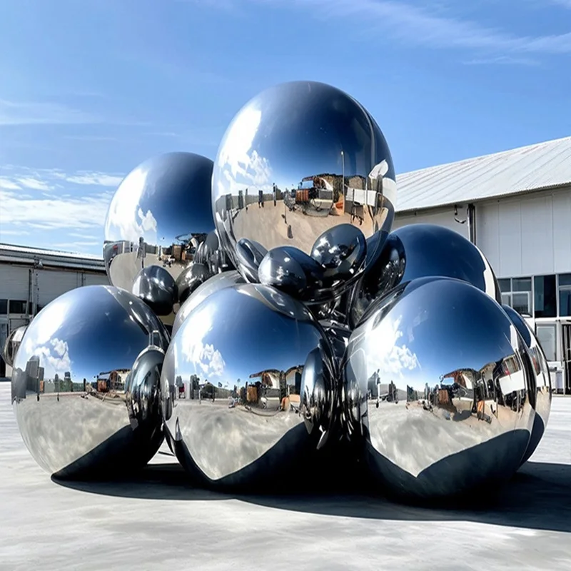Riesiger aufblasbarer hängender Spiegelball, glänzender, versiegelter Ballon für Hochzeiten, Familienfeiern, Bühnendekoration – Detail 16