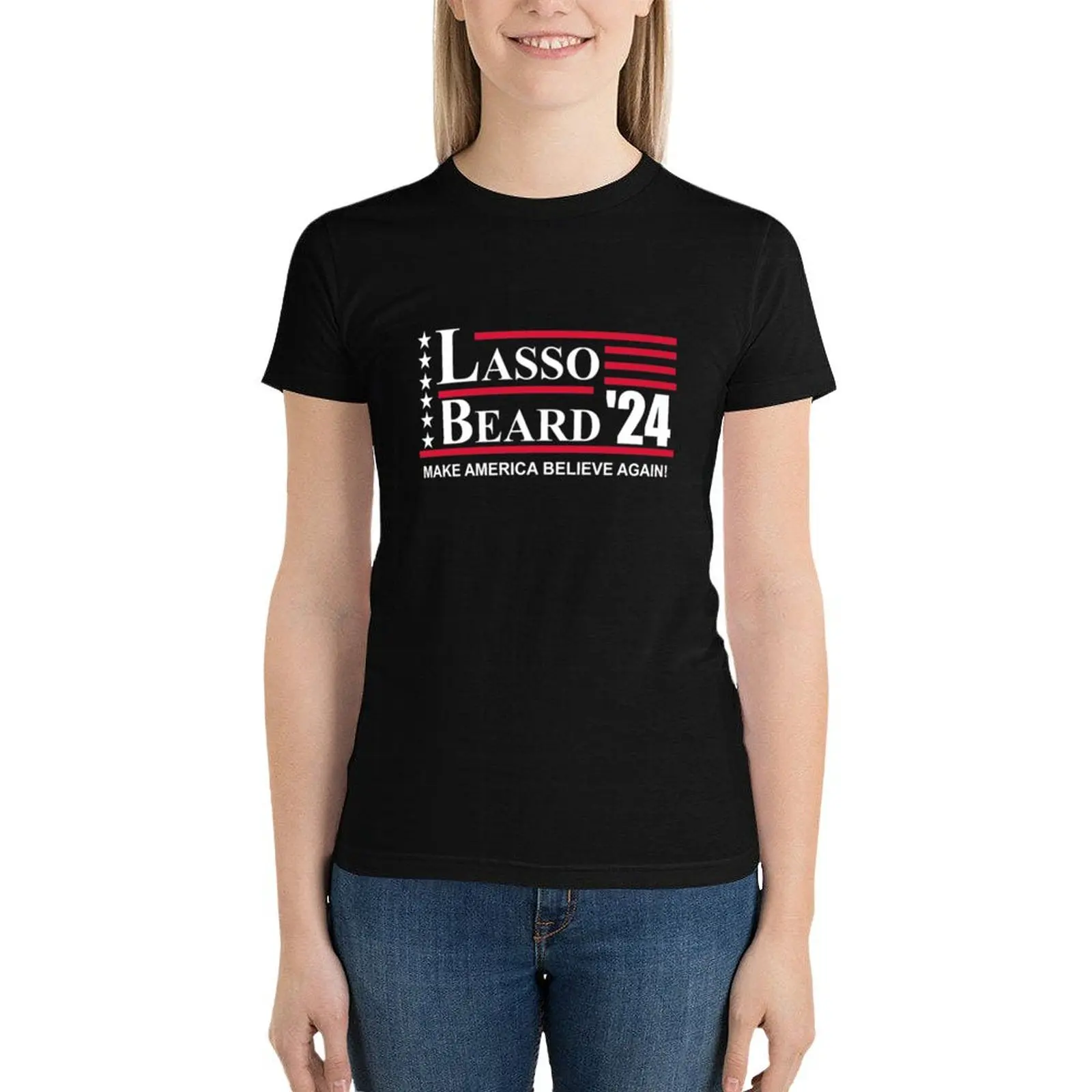 

Lasso Beard 2024 T-Shirt tees plus size tops workout t shirts for Women