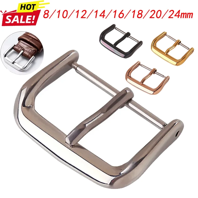 Stainless Steel Watch Buckle Pin Clasp Watchbands Button for Watch Band 10mm 12mm 14mm 16mm 18mm 20mm 22mm Watches Accessories