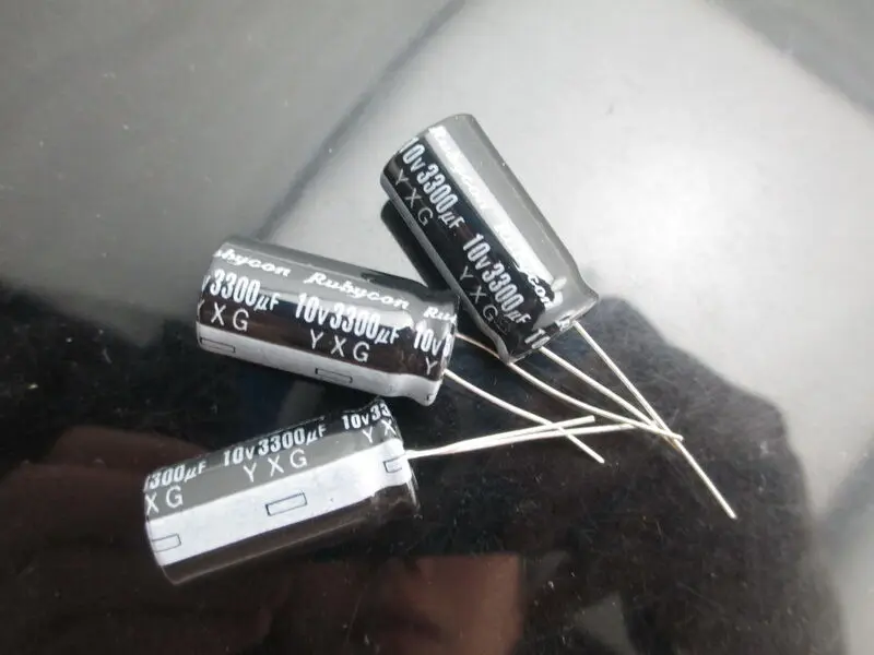 10 pces rubycon yxg 3300mfd 10v 3300uf capacitor eletrolítico 105 12.12.5x25mm