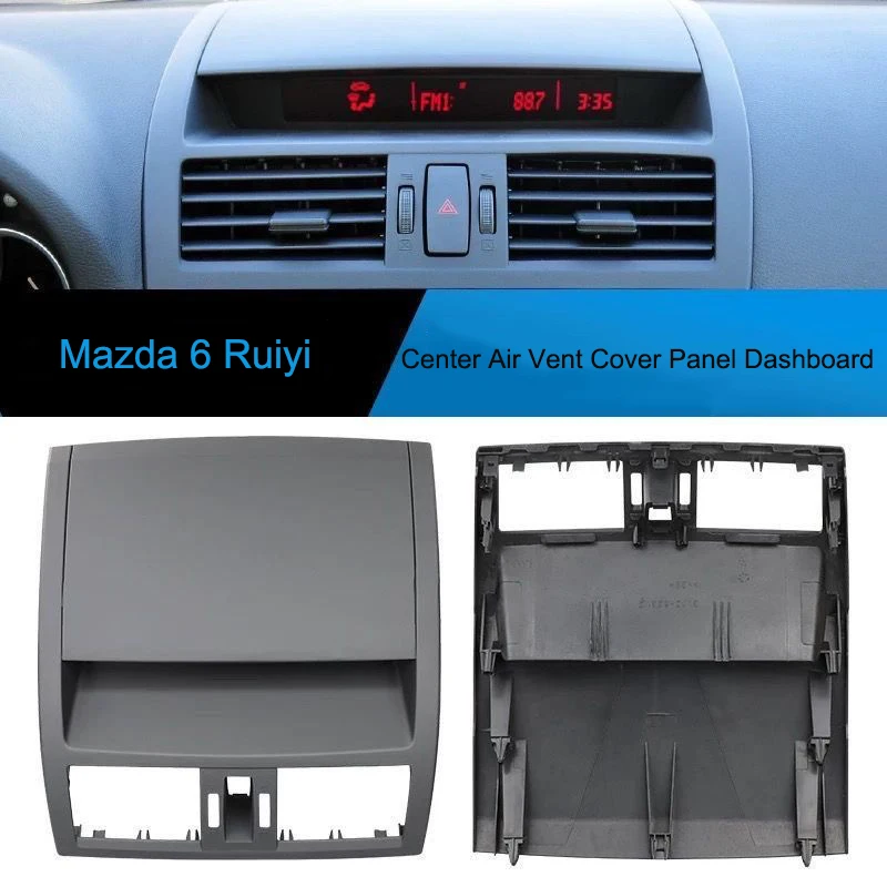 

For Mazda 6 GH 2008-2012 Center Air Vent Cover Panel Dashboard Trim Frame AC Vent Outlet Replacement