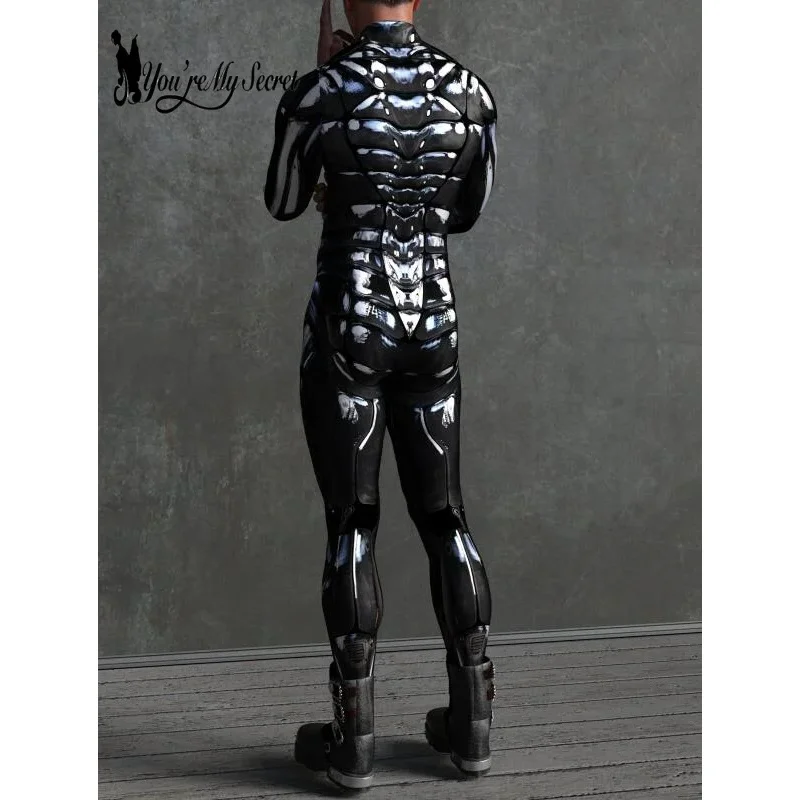 SN60 [You're My Secret] Steampunk Armor Jumpsuit Zentai Cosplay Jumpsuit Cyberpunk Bodysuit Halloween Carnival Cosplay Costu5&8$