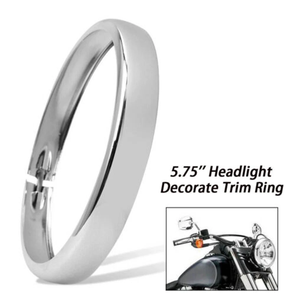 

Motorcycle Chrome 5.75'' Headlight Headlamp Trim Ring For Harley Sportster Iron XL 883 1200 Dyna Softail Street Bob