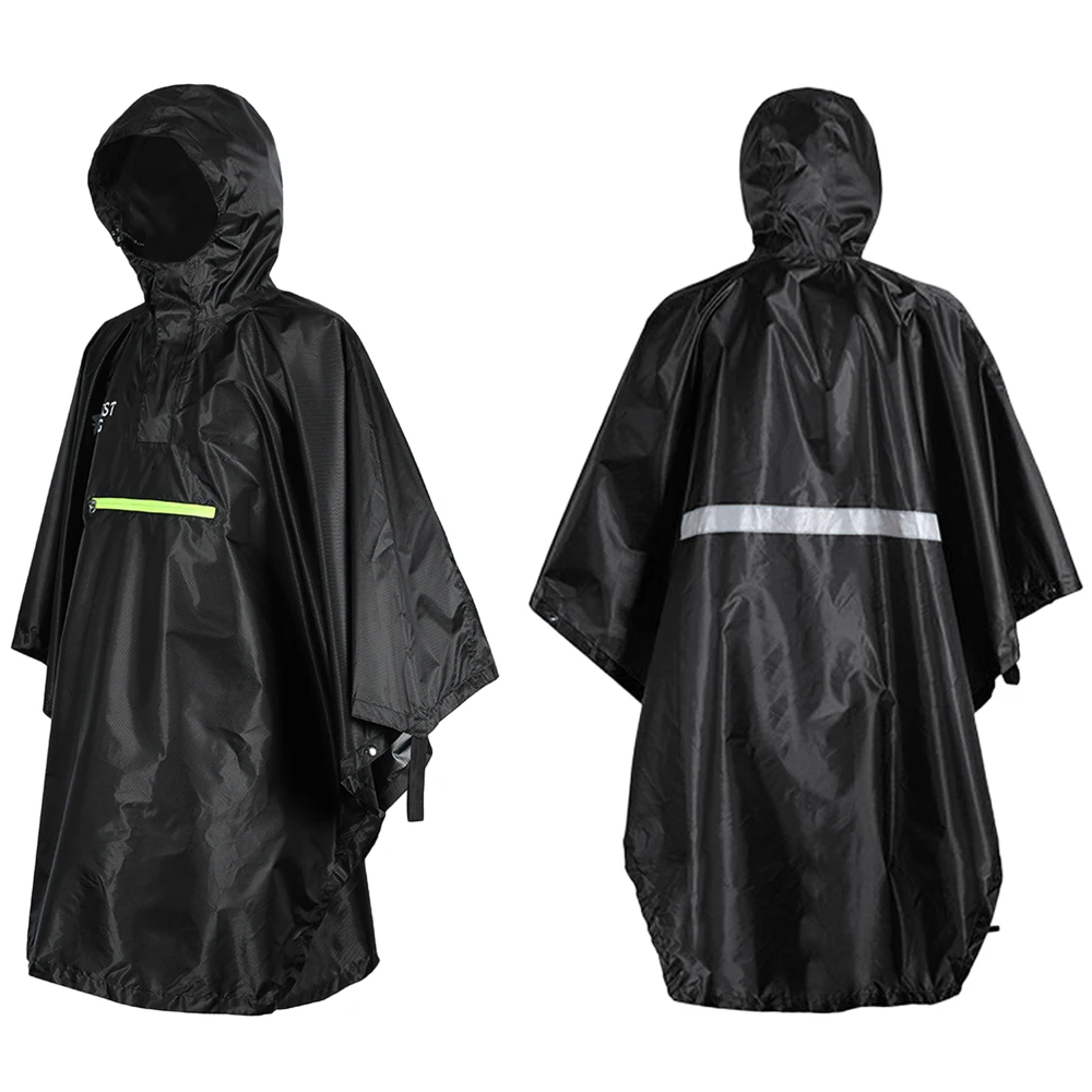 Men Women Raincoat Waterproof Rainwear with Reflector Rainproof Poncho with Reflective Strip