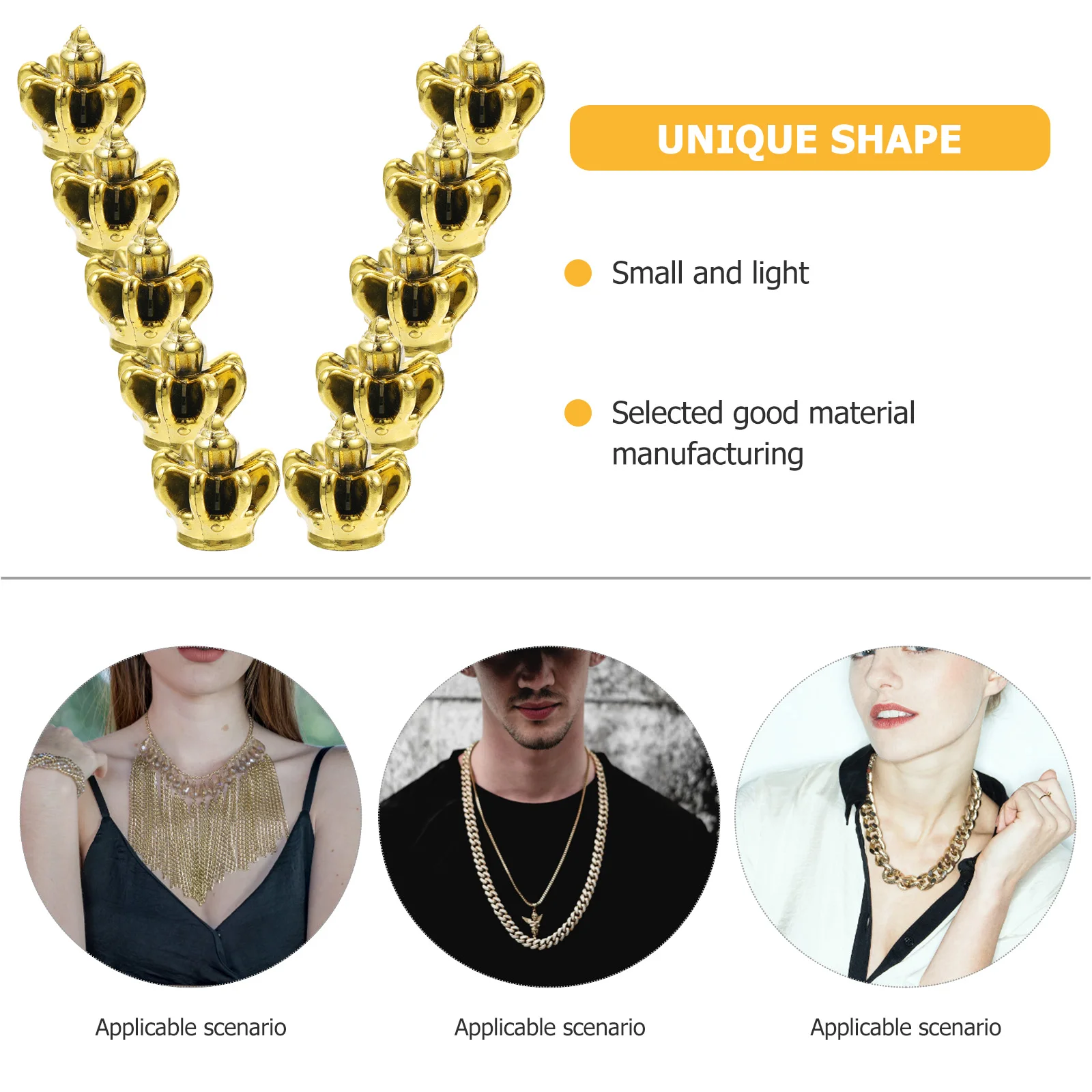 จี้มงกุฎขนาดเล็ก 10 ชิ้น วัสดุ PVC สำหรับทำเครื่องประดับ DIY จี้สร้อยคอ สร้อยข้อมือ พวงกุญแจ ของตกแต่งงานฝีมือ