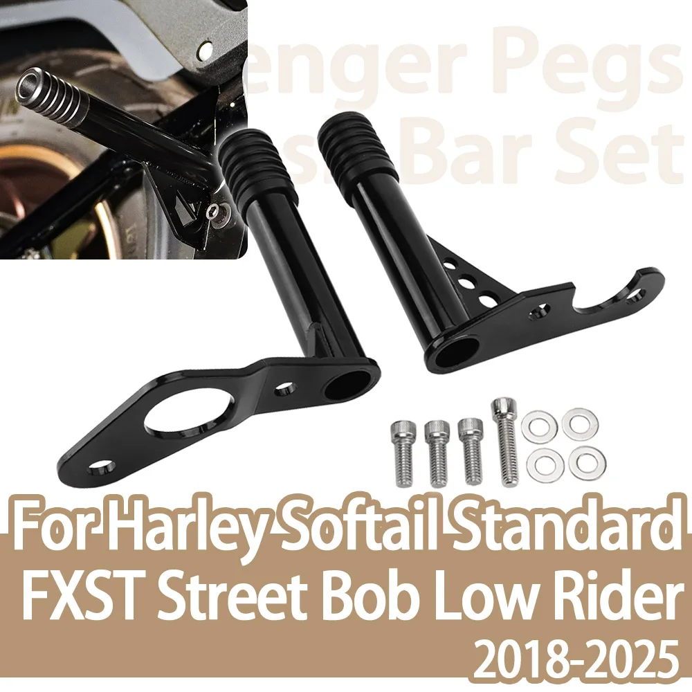 2018-2025 Passenger Foot Pegs Crash Bar Frame Motorcycles Rear Bumper For Harley Softail Street Bob 114 Low Rider ST FXLRS FXBBS