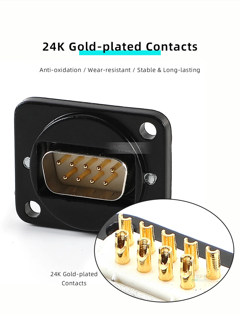 Typ D DB9/15 RS232 Serieller Port Männlich Weiblich Modularer Docking-Buchsenstecker Audio/Video 86 Panelmontage 9/15 Pin VGA-Datenbuchse – Detail 24