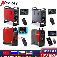 Hcalory All In One Diesel Air Car Heater Host 5-8KW Adjustable 12V LCD English Remote Control Integrated Parking Heater Machine