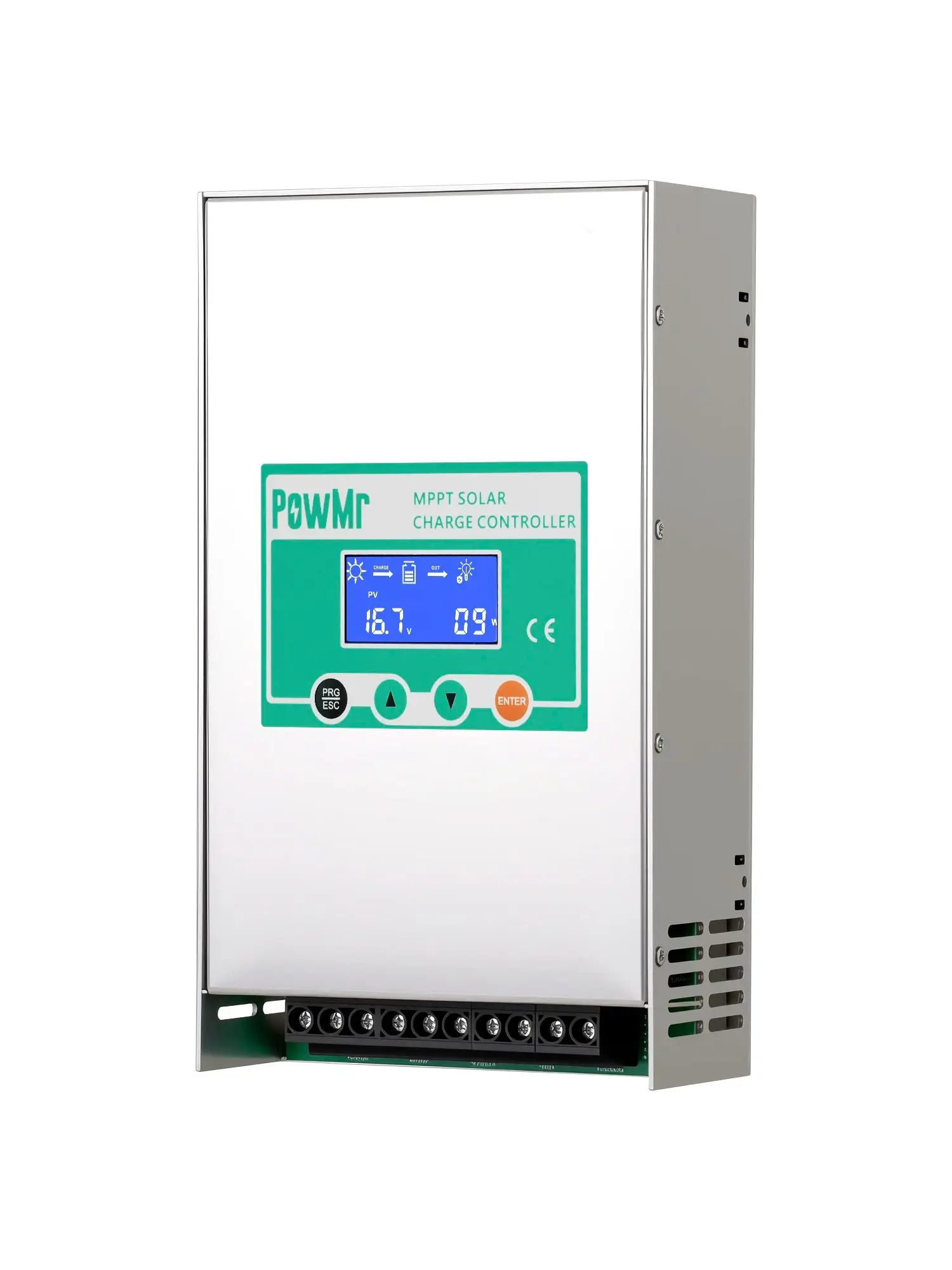 PowMr 100A MPPT Solarladeregler 12/24/36/48V automatische Erkennung Blei- & LiFePO4-Akkus LCD-Display max PV-Leistung 4800W PV-Spannung 20-150V Timer-Laststeuerung voller Schutz für Wohnmobil