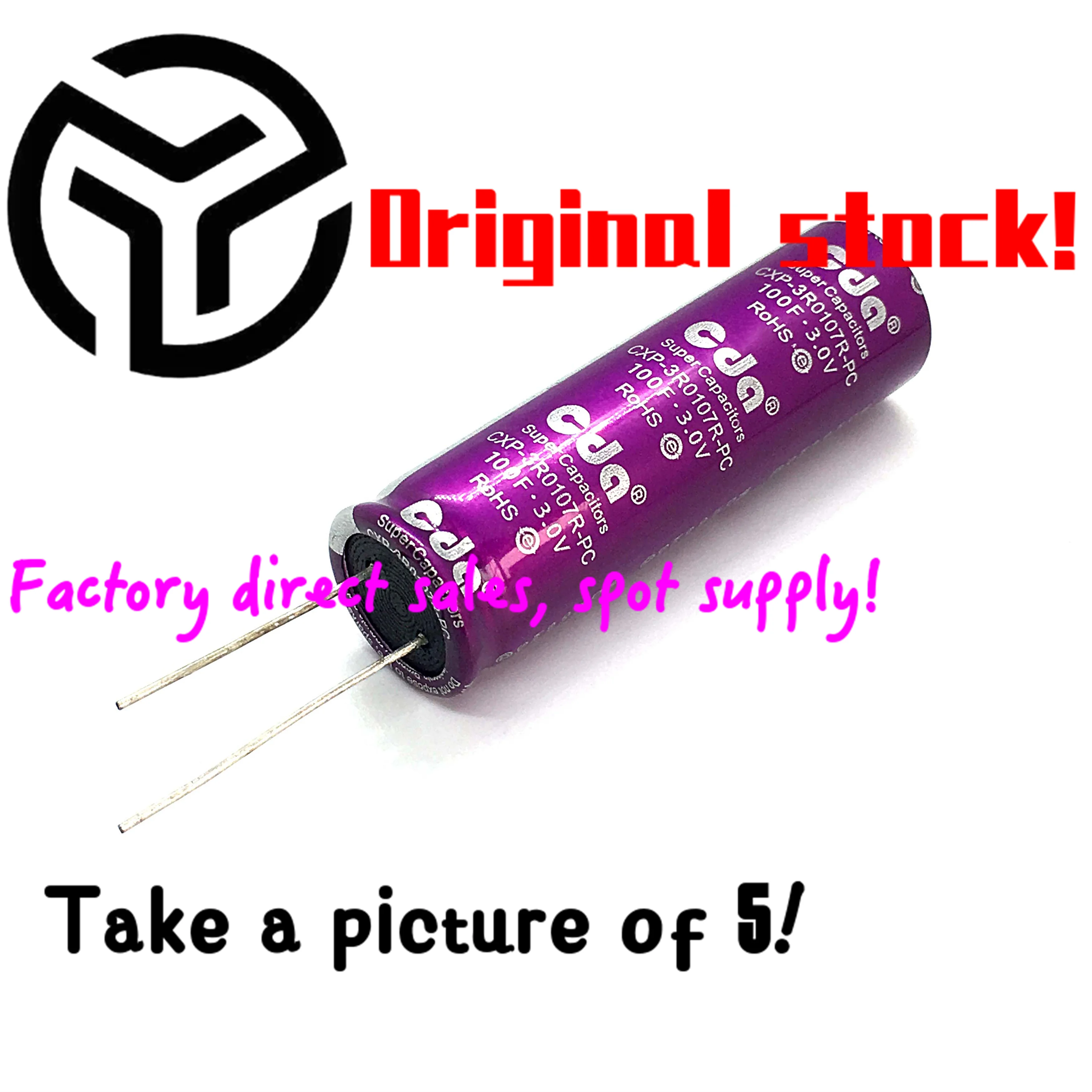 

10PCS Imported original 3.0v100f 2.7v100f 2.7v120f super farad capacitor large capacity 3v100f New spot direct sales