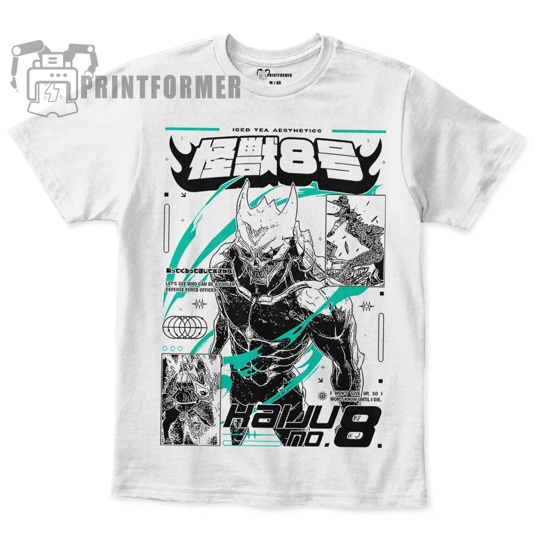 Kaiju No 8 T-shirt Mina Shiro Kaij Gift Manga Best Anime Graphic Tee Black Shirt 100 Cotton