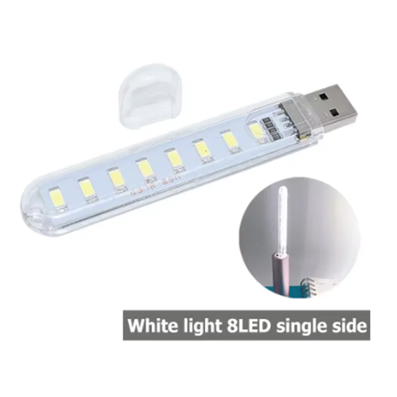 USB LED Book Lights 2-24LEDS SMD 5630 5730 LED Bulb 5V Power Input White 5000-6500K Warm White 3000-3500K USB Night light