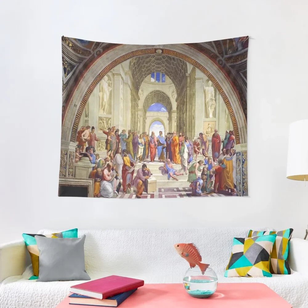 Raphael The School of Athens, from the Stanza della Segnatura Tapestry For Bedroom Decor For Room Tapestry