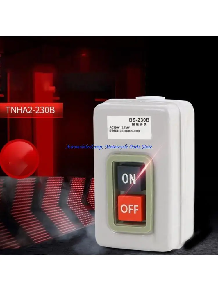 H7BD 380V 3.7KW Self-Lock Latching On/Off Motor Start Stop Power Pushbutton Switch 3 Phase Switch Panel
