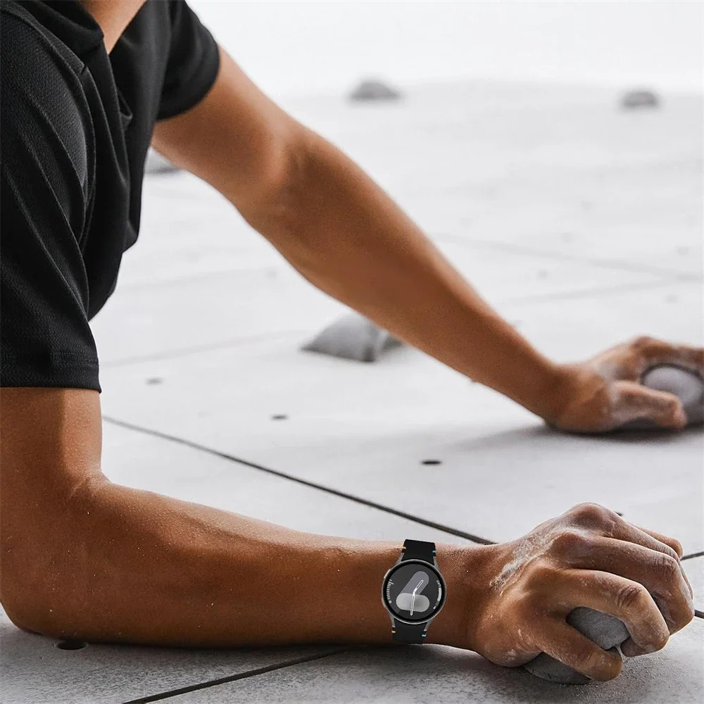 حزام لساعة سامسونج جالاكسي 7 6 5 4 كلاسيك 5 برو 44 مللي متر 40 مللي متر 43 مللي متر 42 مللي متر 47 مللي متر 45 مللي متر سوار سيليكون جالاكسي ساعة 4 5 6 7 الفرقة #6