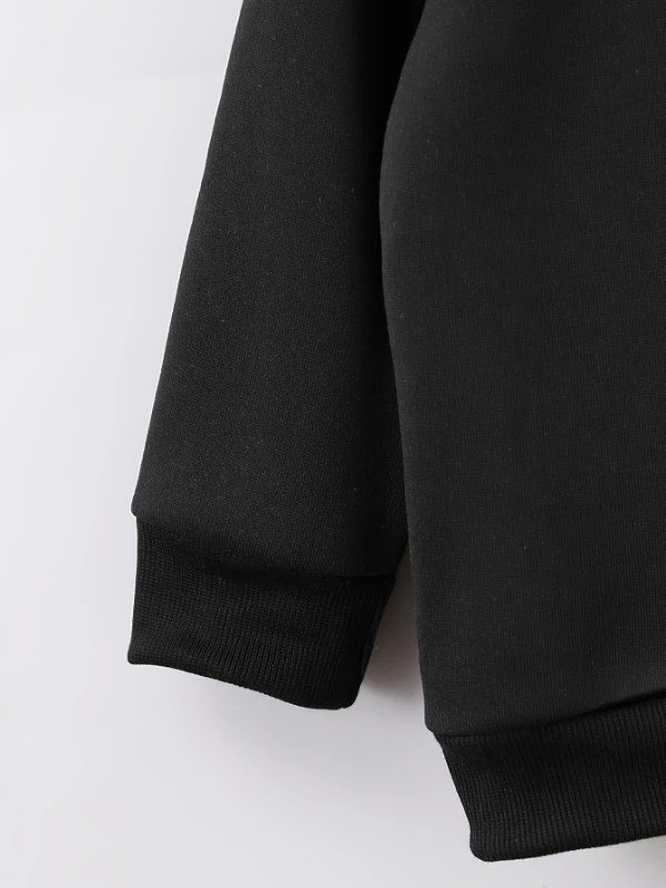 ربيع الخريف الرضع طفل الفتاة مقنعين طويلة الأكمام الصوف البلوز مع طباعة حروف القلب وسراويل تقليدية قطعتين مجموعة