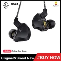 CCZ DC02 HiFi Wired Earphones Dynamic In Ear Earphones Stereo Earphones with Detachable Cable, Suitable for Musician Enthusiasts