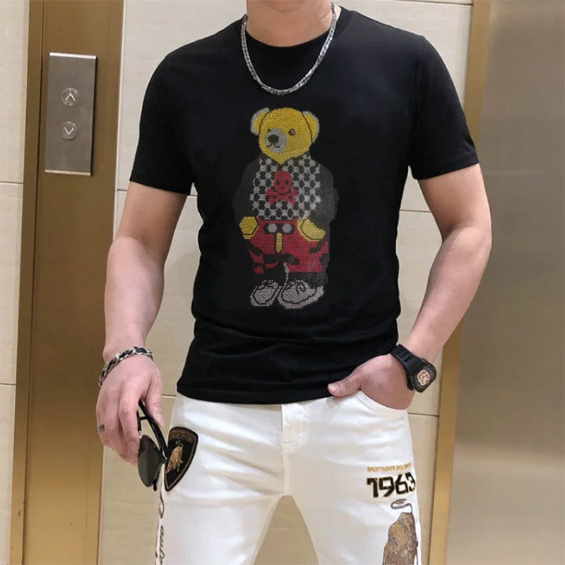 

Brand Fashion Men tees Men Soft T-shirt Light Plate Short Sleeve Solid Male T-shirt