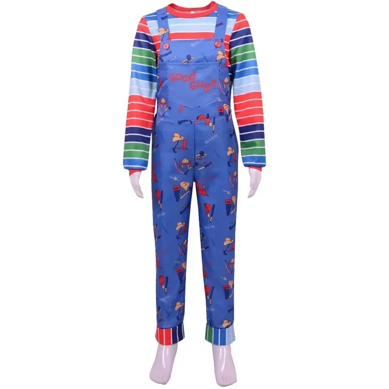 Anime Spaventoso Chucky Costume Cosplay Per Adulti Cos Tute Halloween Horror Vestiti Per Uomini Donne Costumi Del Partito Puntelli