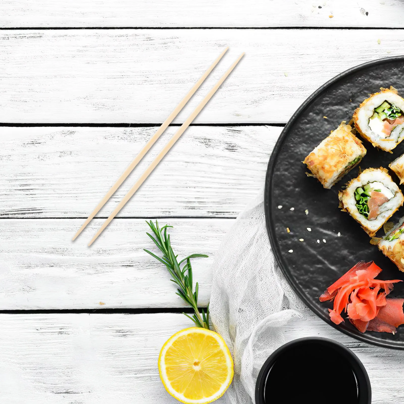 100Pairs Solid Wood Japanese Chopsticks Double Tip Reusable Sushi Sashimi Chopsticks for Home Restaurant Travel Kitchen