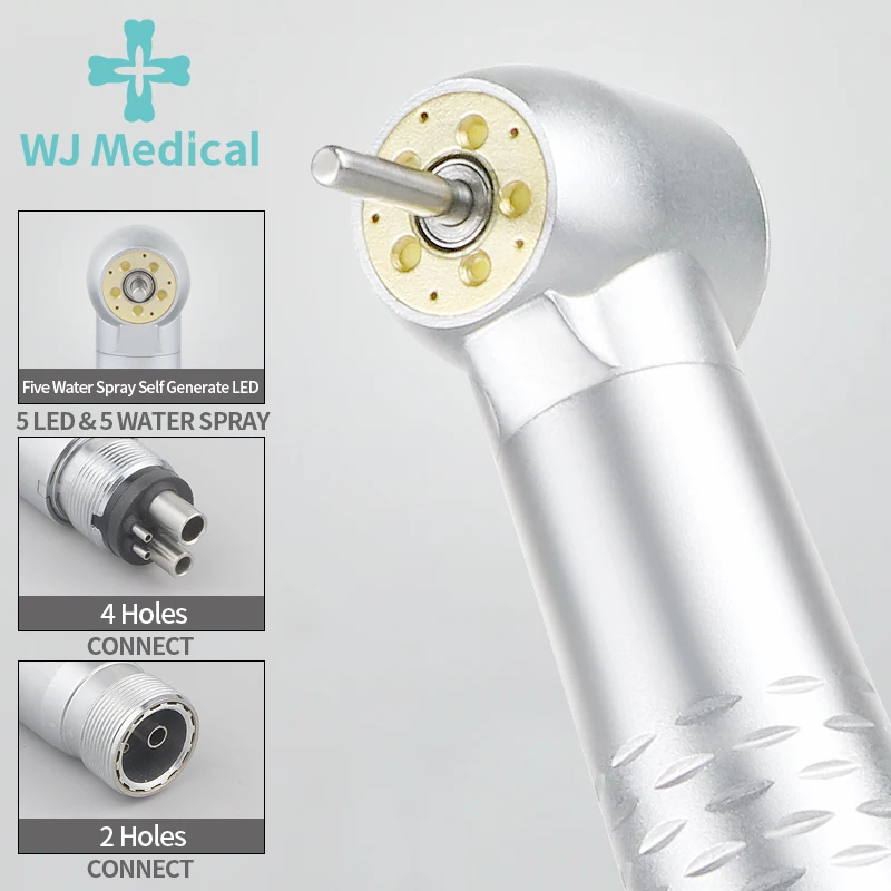 

Dental 5 LED High Speed Handpiece Dentist Tips Air Turbine Push Button Ceramic Bearing Rotor Dentistry Teaching Model Equipment