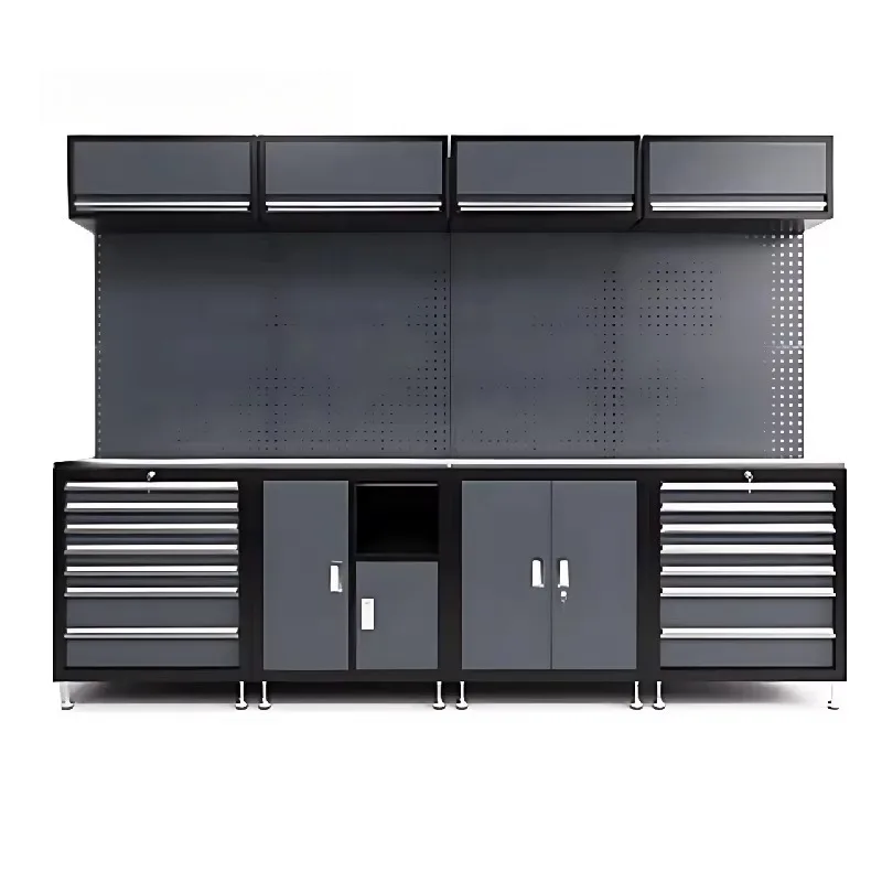 Heavy Duty Cold Rolled Steel Lockable Combination Tool Cabinet For Workshop Garage Hardware Classification And Tool Storage Work