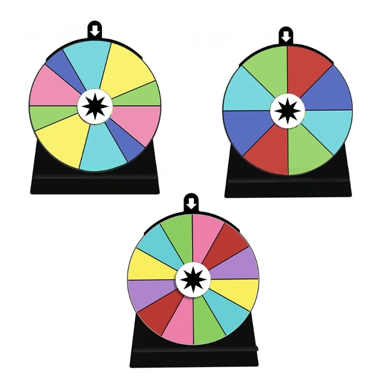 

Lucky Game Wheel Acrylic Writing Panel for Party Trade Show Carnivals Colorful Spinner Wheel Removable Stand