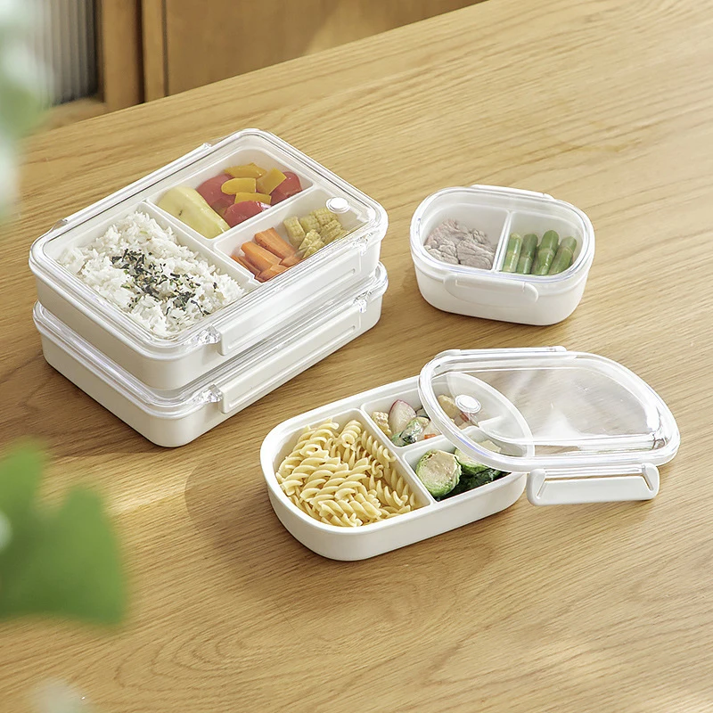 Portable 2/3 Compartments Bento Boxes Microwave Food Storage Container Lunchbox Storage Container Children School Bento Box