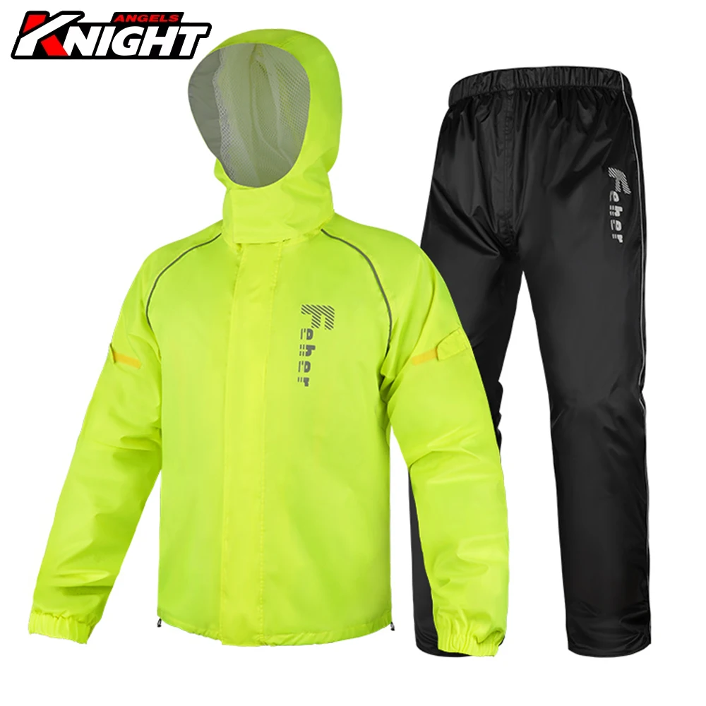 

Motorcycle Riding Raincoat Rainstorm Prevention Split Raincoat Reflect Light Motorcycle Riding Raincoat Suit Men