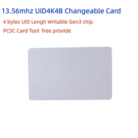 NFC S70 4k Memory UID 0 Block 4 Bytes GEN3 Rewrite Changeable RFID Card 13.56MHz Writable Key Tags Token for Copy Clone Back Up