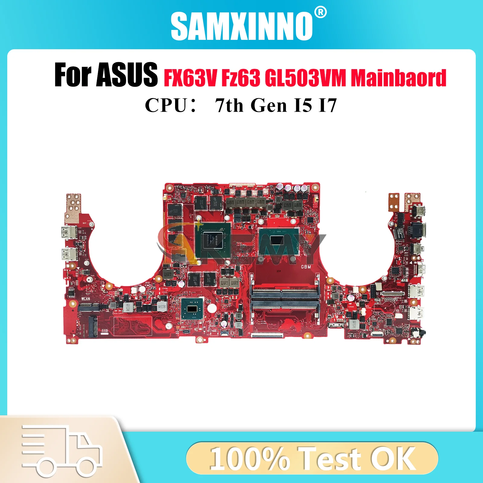

Материнская плата для ноутбука GL503VS для ASUS ROG Strix FX63V GL503V GL503VM Fz63v, материнская плата для ноутбука с процессором I5 I7, 100% тестирование, ОК, быстрая доставка
