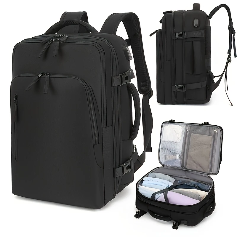 

40L expandable travel backpack - multi compartment laptop bag suitable for commuting, business travel commuting backpack