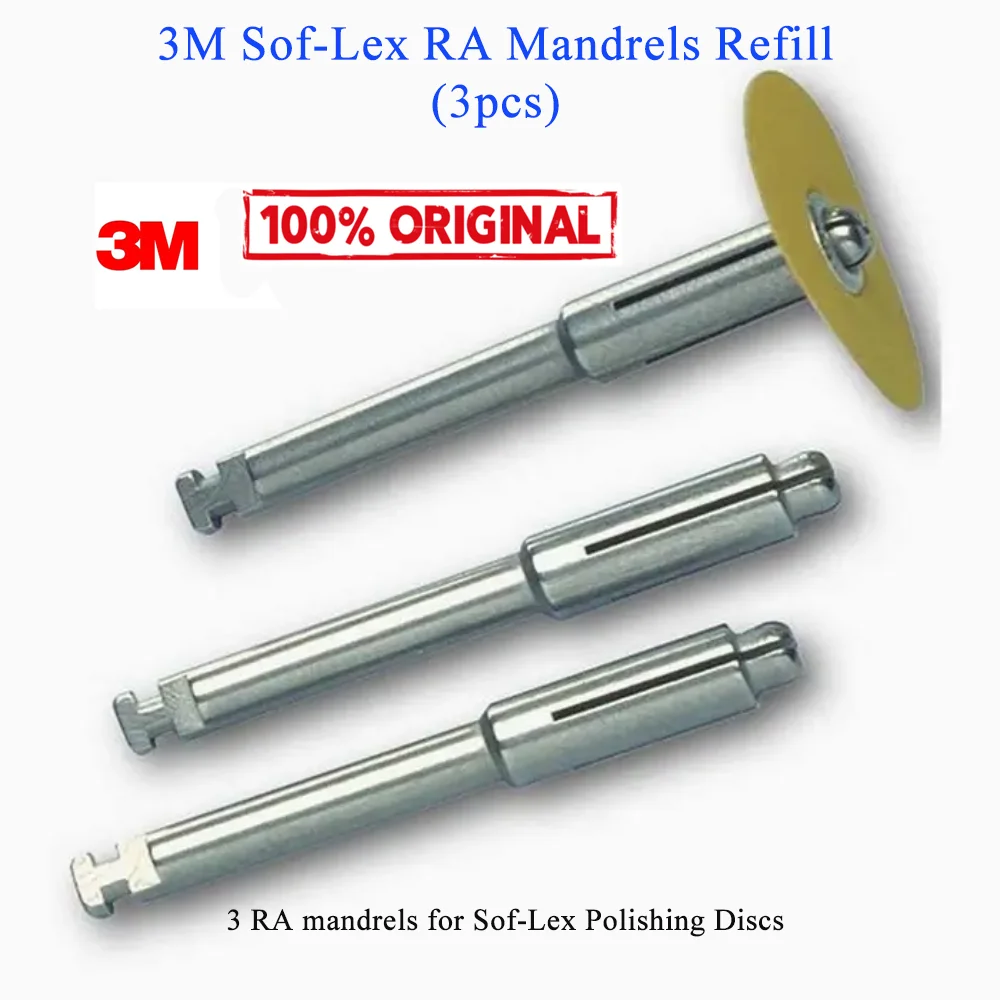 

3M Sof-Lex Mandrel Refill 1983RA Dental Finishing and Polishing System Mandrel Refill Dental Mandrels RA for Pop-On Discs