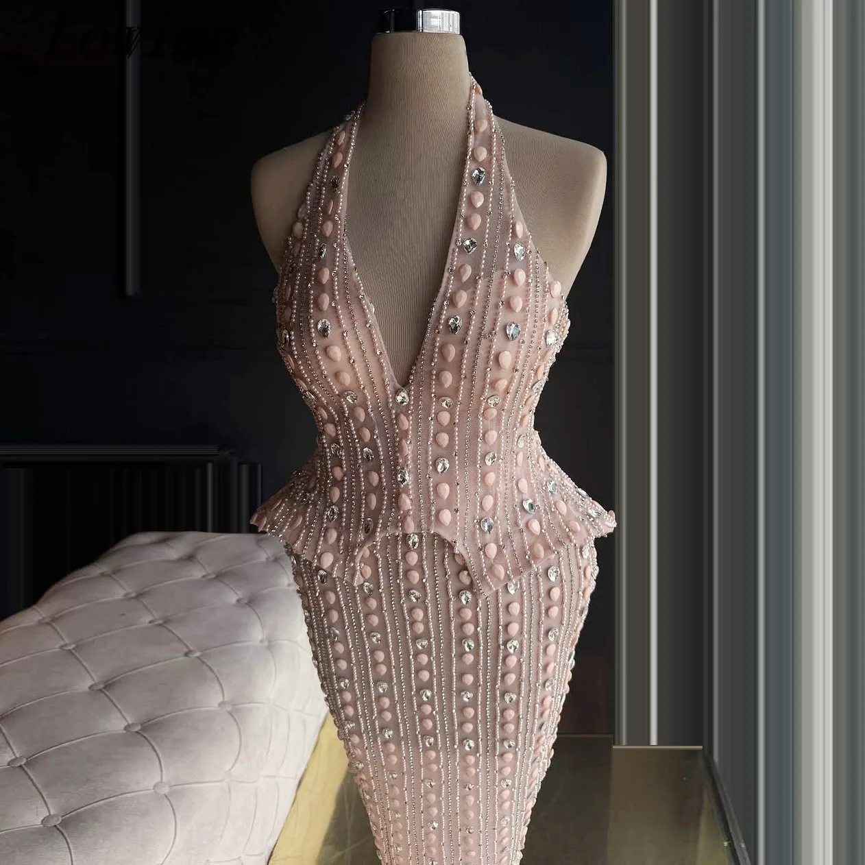 

Элегантное женское платье принцессы ручной работы Haute Couture из двух предметов для вечеринок по случаю дня рождения, настраиваемое свадебное платье для второго приема