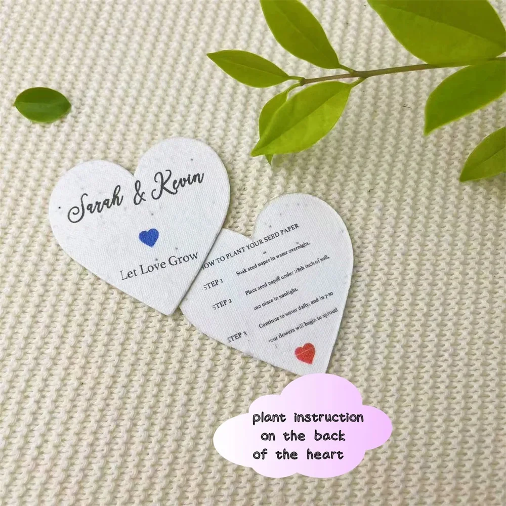 Bulk Plantable Heart shapes Gift Tag,Thank you Wedding favour Seed paper,Flower Heart gift labels,bundle of hearts Wedding Gift