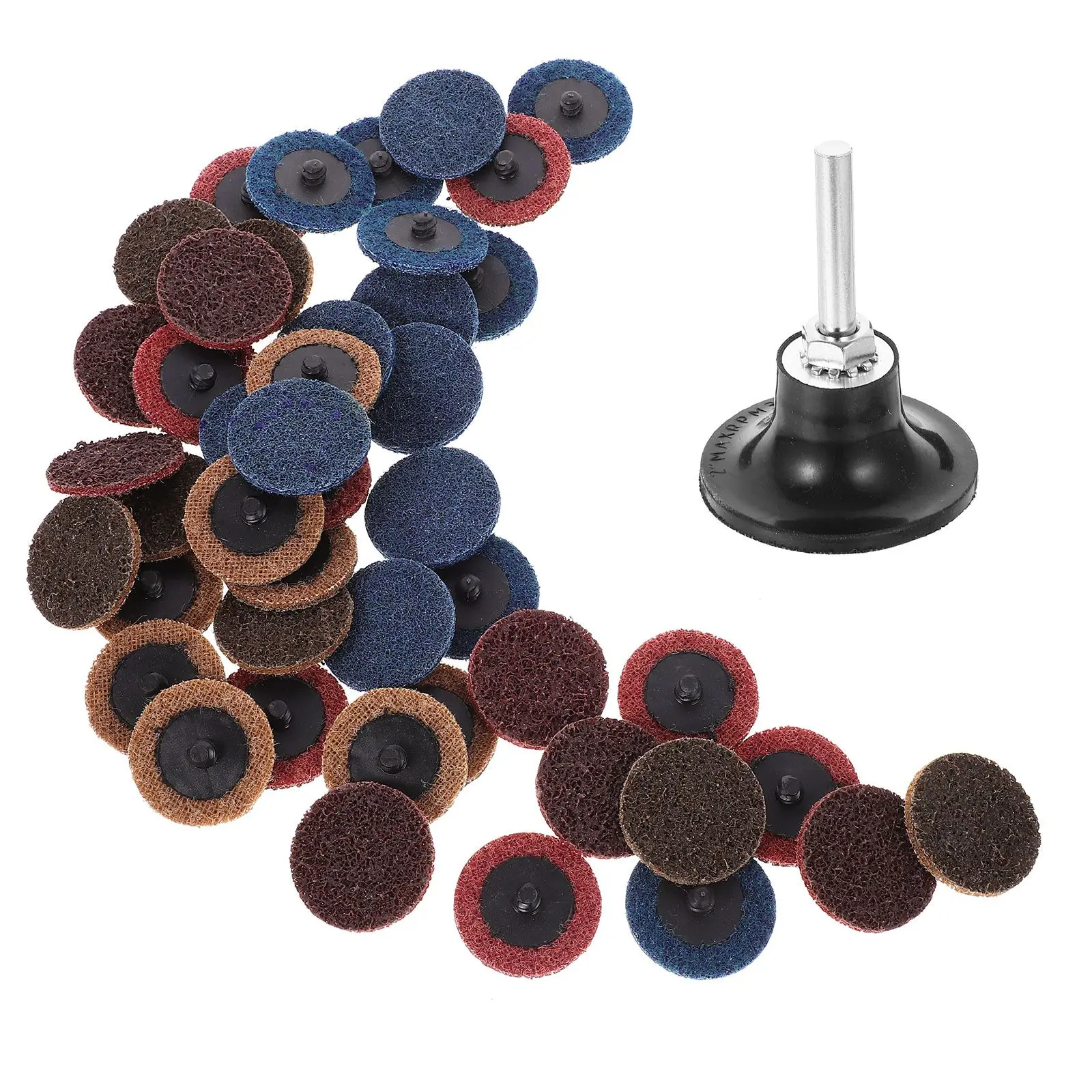 

45 pcs 2 inch Turn lock S Discs Yellow Red Green Polishing Metal Paint Remover Rust Grinder Pads S Wheels Angle Grinder
