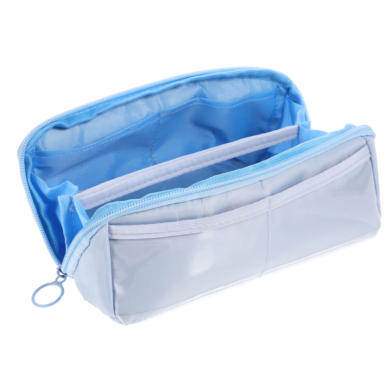 

Ten Layer Pencil Bag Large Capacity Blue Polyester Kids School Supplies Pen Organizer Storage Pouch With Zipper